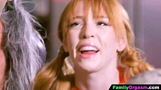 costumed couple cheats during halloween with deepthroat and licking