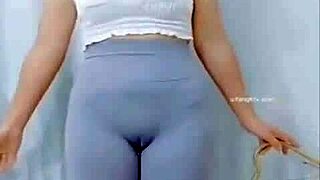 😍 asian cutie dances with hot cameltoe tease! 🔥