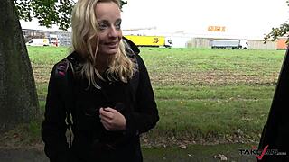 blonde student hops in taxi but ends up fucked hard by driver 😈🚕