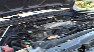 rachel milan kicks off sucking cock hard in her rookie talent search