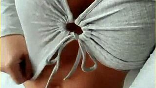 Wifey, look at my perfect tits flashing through this tight shirt!