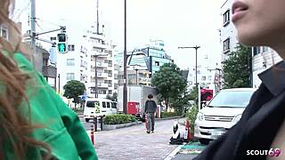 Three Petite Japanese Seduce Shy Guy's First Uncensored 4some