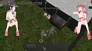 female guards seduce men in futuristic suppanuki hentai game