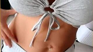 Wifey, look at my perfect tits flashing through this tight shirt!