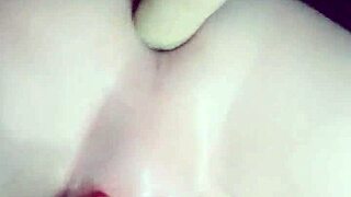 linda jovencita ladyboy strokes her cock then takes deep anal penetration solo