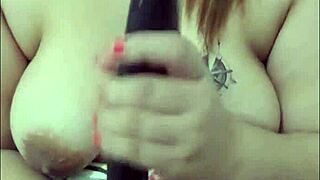 Viral curvy Asian student plays with huge eggplant toy sensually