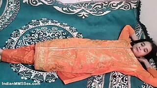 yo this cute indian babe gets rough fucked in bed wearing her punjabi suit 🔥💦😈