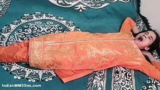 yo this cute indian babe gets rough fucked in bed wearing her punjabi suit 🔥💦😈