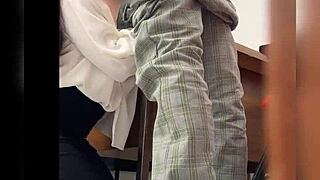 mature mexican beauty seduces in steamy classroom encounter caught on homemade video