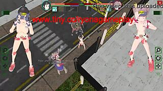 female guards seduce men in futuristic suppanuki hentai game