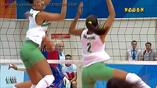 Captivating Brazilian Girls In Women's Volleyball Action