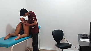 Curious student lingers after hours in the office