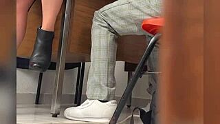 mature mexican beauty seduces in steamy classroom encounter caught on homemade video