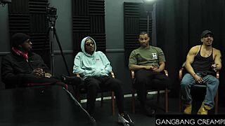 lilith's huge tits fondled before sloppy 5-load gangbang creampie