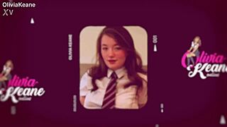 British Uni Student Sucks Cock in Lingerie Uniform Creampie!