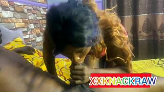 damn this ebony babe rides her boss's big black cock moaning in office