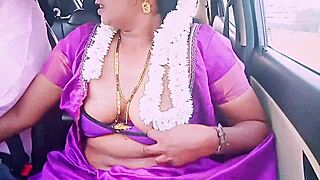 wow indian housewife saree seduction with driver explodes in dirty telugu talk