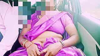 wow indian housewife saree seduction with driver explodes in dirty telugu talk