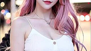 Sexy 18+ teen Seraphine cosplay strips naked for deepthroat blowjob compilation