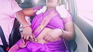 wow indian housewife saree seduction with driver explodes in dirty telugu talk