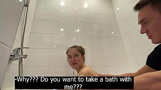 Busty Babysitter Fucks Older Boss in Steamy Bathroom Session