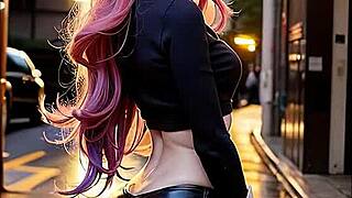 Sexy 18+ teen Seraphine cosplay strips naked for deepthroat blowjob compilation