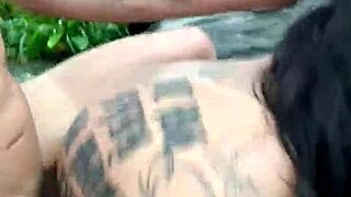 sexydeas bares all in provocative pov lake romp with ass shaking