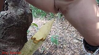 Kinky Slut Suggests Forest Stake Piss Squirting Thrill
