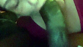 Brunette Slut Deepthroats Ball Licks Monster Black Cock for Sloppy Cum Mouthful