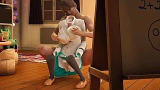 japanese uniform babe takes bent over pounding in full scene