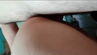 curvy latina milf bent over bed taking young cock doggystyle with cum on ass 💦