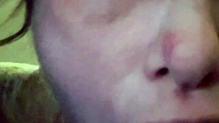 Brunette Slut Deepthroats Ball Licks Monster Black Cock for Sloppy Cum Mouthful