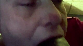 Brunette Slut Deepthroats Ball Licks Monster Black Cock for Sloppy Cum Mouthful