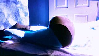 Quick winter roller stretch in briefs basks in rare sun glow