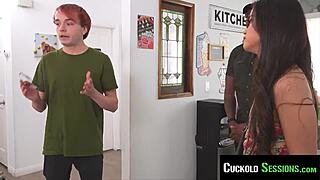 Cuck Boy Watches Ex-Girl Ride Old Cock Deep In Cuckold Session.