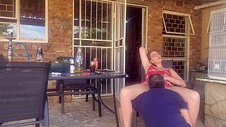 friends wife cheats as cumslut sucking cock fingering pussy licking tits outdoor homemade