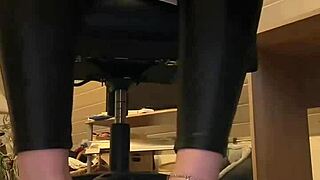 Narrative EARLY MORNING LEATHER PANTS NYLON SOCKS Barefoot Feet Fetish