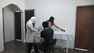 perverted doctor ever fuck a patient doggystyle while her husband waits outside? 😈