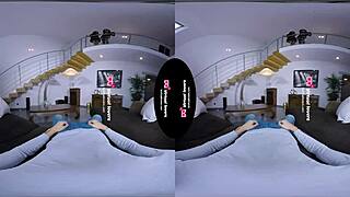 These shemale bitches fight bareback over big cock in lingerie threesome pov