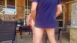 friends wife cheats as cumslut sucking cock fingering pussy licking tits outdoor homemade