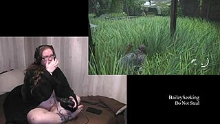 bbw brunette with big tits and glasses plays naked last of us 2 part 6 nude gaming fetish