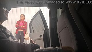 Risky Street Jerk for Waiting Student Girl