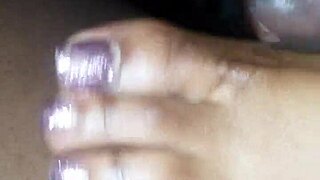 Hot Toes Gripping Thick Cock in Steamy Footjob Frenzy with Perfect Feet