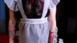 Neon-haired glasses doll masters anal creampie lesson