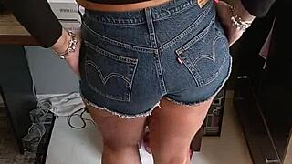 sexy tan lines peek from my tight shorts