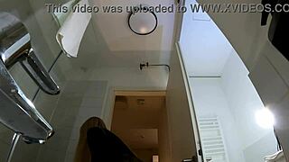 Big Tits Big Ass Blonde Strips Pantyhose Heels Miniskirt Bathroom