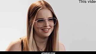 Codi Vore's huge natural tits shake wildly as she fingers to massive orgasm in casting