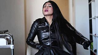 Leather Glove Mistress Teases in Fetish ASMR Domination Session