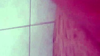 Intense bisexual bathroom masturbation cumshot explosion