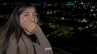 mexicana verito's perfect tits n tight wet pussy get destroyed by huge cock on the balcony creampie finish